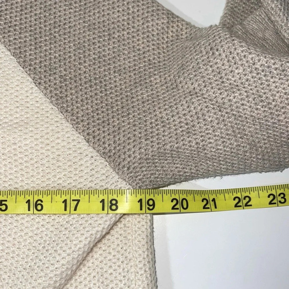 Madewell Province Cream & Tan Cross-back Pullover Knit Sweater Medium Women’s - Picture 9 of 13